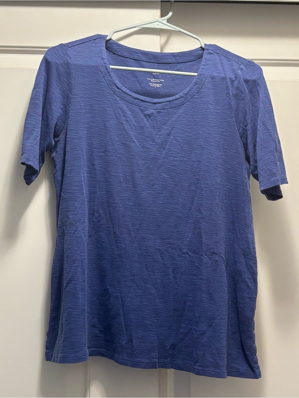 J.Jill Pima slub scoop neck side slit tee, size S